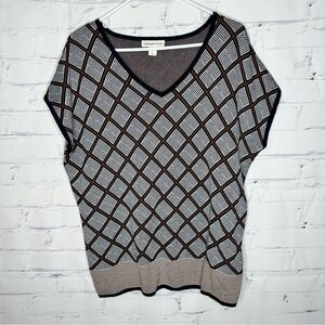 Coldwater Creek large brown & black top